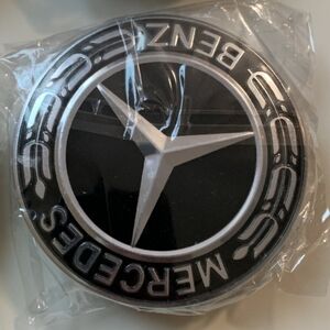 Four new Mercedes Benz 75mm laurel wreath rim center caps